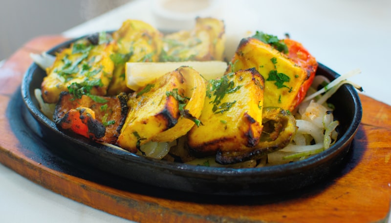 Paneer tikka sizzler